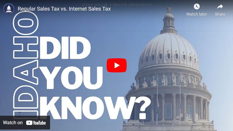 March 11, 2022 – Regular Sales Tax vs. Internet Sales Tax Video